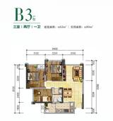 理想城 3室2厅1卫 62.00平米