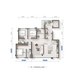 星河城雅苑（推广名：星河帝宝）4室2厅2卫129.00平户型