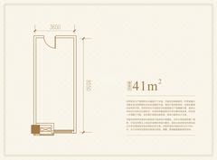 龙湖星悦荟中心1期1室1厅1卫41.00平户型
