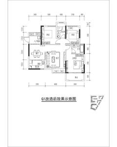 隆鑫印象城邦2期3室2厅2卫97.50平户型