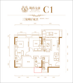 锦尚太康3室2厅2卫95.00平户型