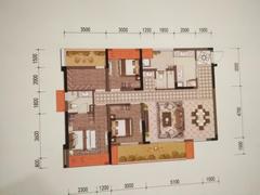 唐人街相府花园4室2厅2卫127.00平户型