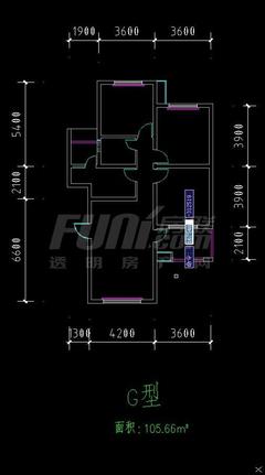 广泽长河郡3期奥格斯堡3室2厅1卫105.66平户型