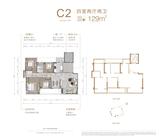 聚亿玺悦府1期 4室2厅2卫 129.00平米