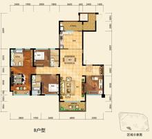 中洲中央城邦4室2厅3卫189.93平户型