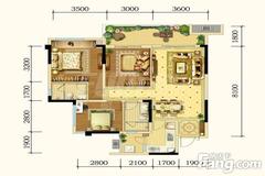 绿地腾飞公馆1期3室2厅2卫100.00平户型