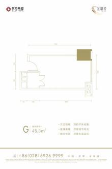 东方希望中心二期45.00平户型