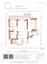 长岛·银河湾（蓝光江安城3期） 3室2厅2卫 113.00平米
