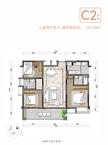 金强·悦府1室124.08平户型