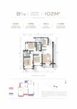 香璟名邸1期3室2厅2卫102.00平户型