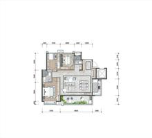万科金域蓝岸郡1期3室2厅2卫116.00平户型