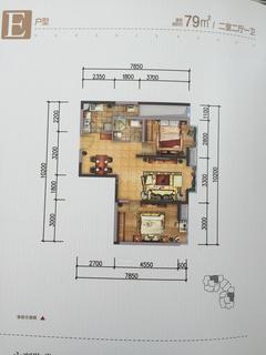 中迪创世纪广场2室2厅1卫79.00平户型