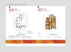 万科城3室2厅2卫91.00平户型