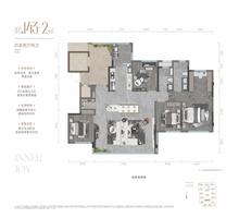 保利天府瑧悦花园1期4室2厅2卫142.81平户型
