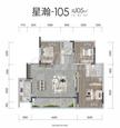 旭辉天府未来城（11号地块）3室2厅2卫104.70平户型