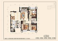 成都恒大翡翠龙庭1期3室2厅2卫109.91平户型