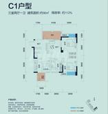 C1户型1单元2号2~3