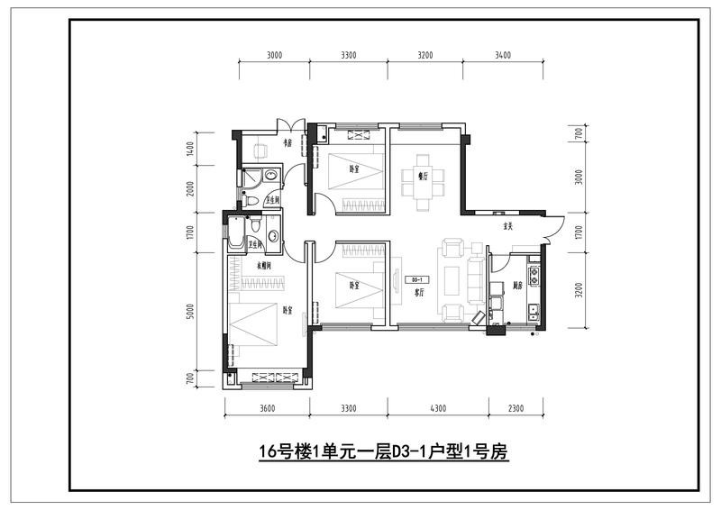 D3(16号楼1-1号房,1楼）