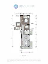 梓潼四季汀苑 3室2厅2卫 139.00平米