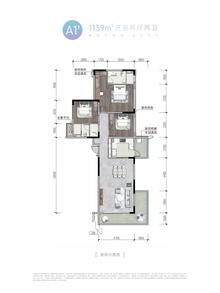 梓潼四季汀苑3室2厅2卫139.00平户型