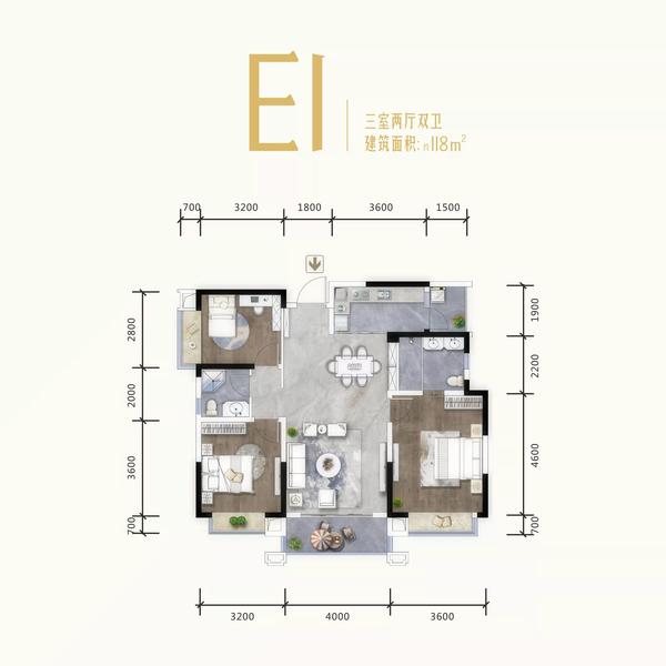 E1户型图