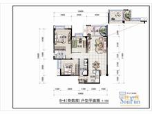 四季豪庭3室2厅2卫102.00平户型