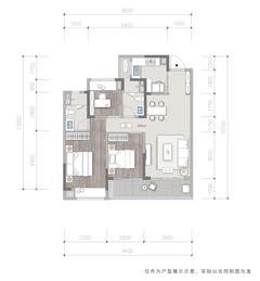 桂语听澜小区1期3室2厅2卫105.00平户型