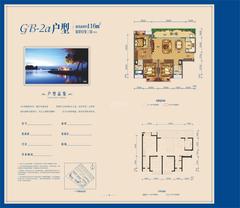 保利湖心岛2期3室2厅2卫116.00平户型