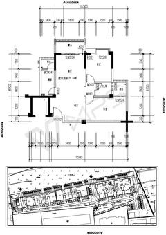 水城学府1期2室2厅1卫75.84平户型