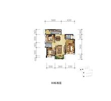 金堤学苑1期3室2厅2卫106.95平户型