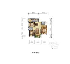 金堤学苑1期3室2厅2卫106.95平户型