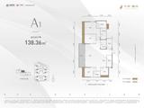 中南樾府1期 4室2厅2卫 138.36平米
