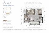保利中环广场3期 4室2厅2卫 129.00平米