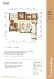 金域名邸2期4室2厅2卫110.00平户型