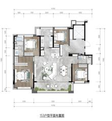 君启名邸1期4室2厅2卫153.00平户型