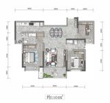 铁投紫瑞府1期 3室2厅2卫 110.00平米