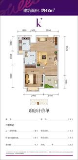和贵蜜巢 1室1厅1卫 48.00平米