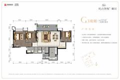 优山樾园1期1室121.00平户型