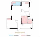 世纪悦城1期 2室2厅1卫 76.00平米