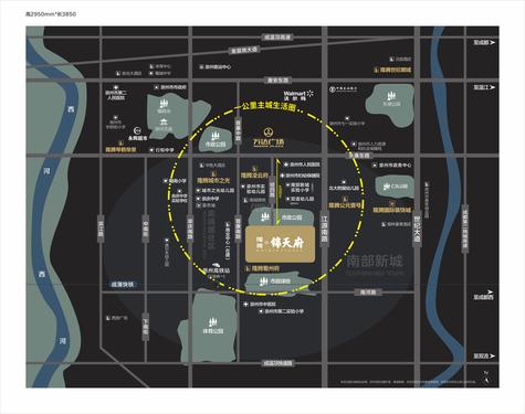 隆腾·锦天府1期区位图