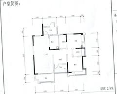 世豪嘉柏3室2厅2卫110.42平户型