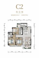 云锦安缦1期 3室2厅2卫 99.00平米