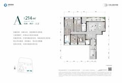 星瀚名邸1期（天府未来城四期）4室2厅3卫214.00平户型