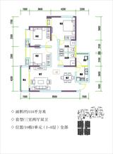星月上溪园 3室2厅2卫 118.00平米
