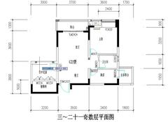 阳光欣城1室2厅1卫70.14平户型