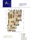 成都后花园四期城市商业广场3室2厅2卫106.94平户型