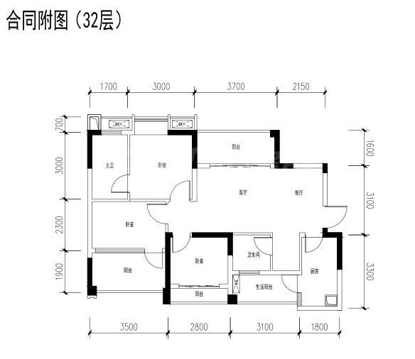 2栋32层4号