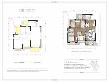 新城悦隽盛世城1期2室2厅2卫95.00平户型