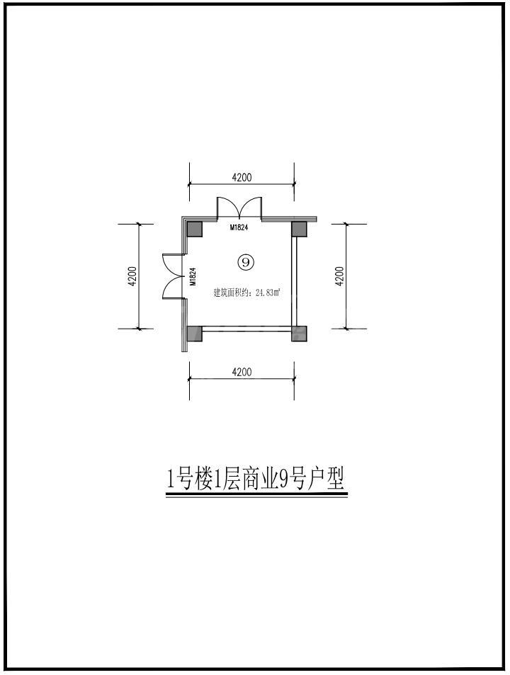 1#号楼1层商业9号户型