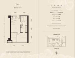 保利天悦中心1期70.00平户型